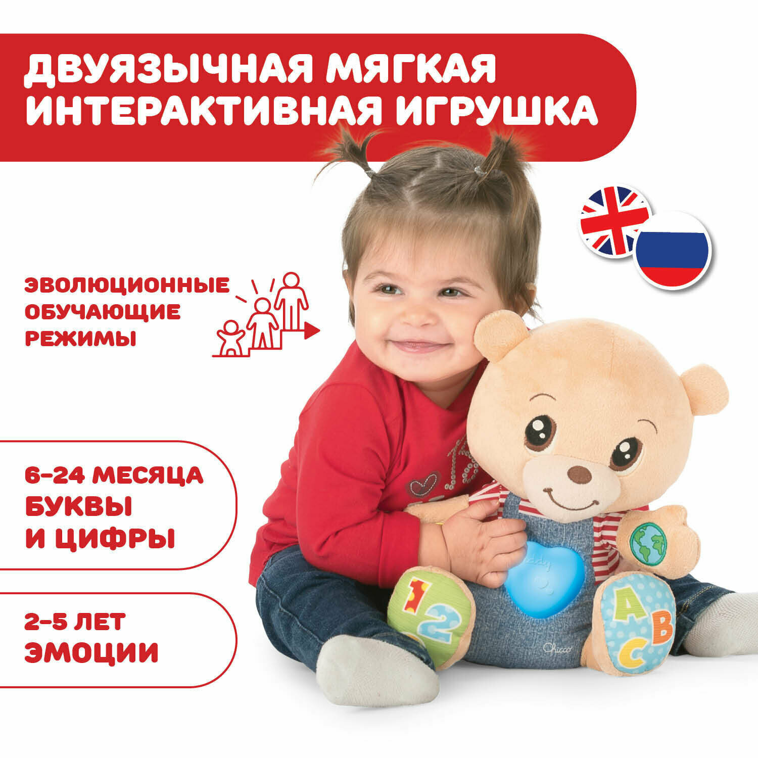 Интерактивная игрушка Chicco Teddy Emotion - фото №11