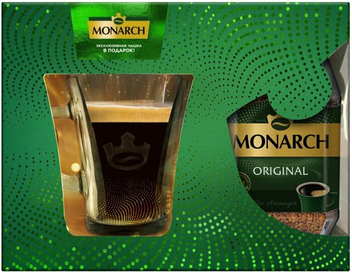 Подарочный набор Monarch Original Кофе растворимый 95г + чашка