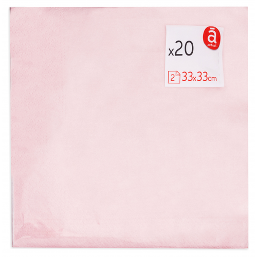white line салфетки 30x40 см розовые 100 шт Салфетки бумажные Actuel 2-слойные розовые 33х33 см, 20 шт
