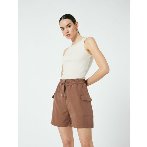 фото Шорты koton, размер 48, коричневый