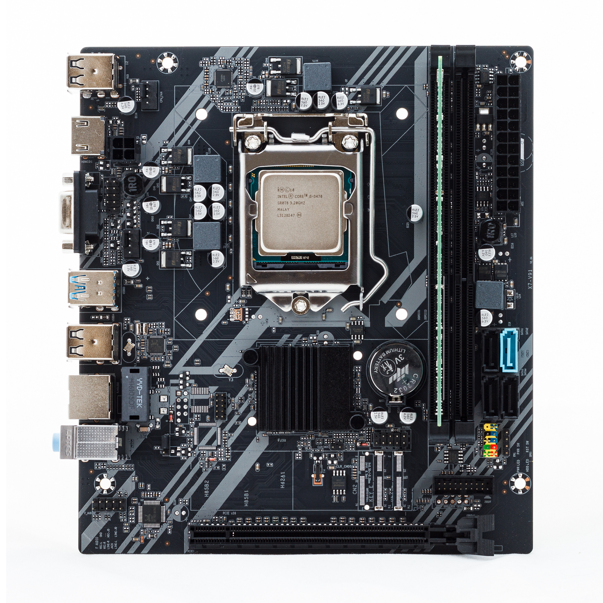 Материнская плата B75 LGA 1155 Intel Core i5-3470 DDR3-8 GB