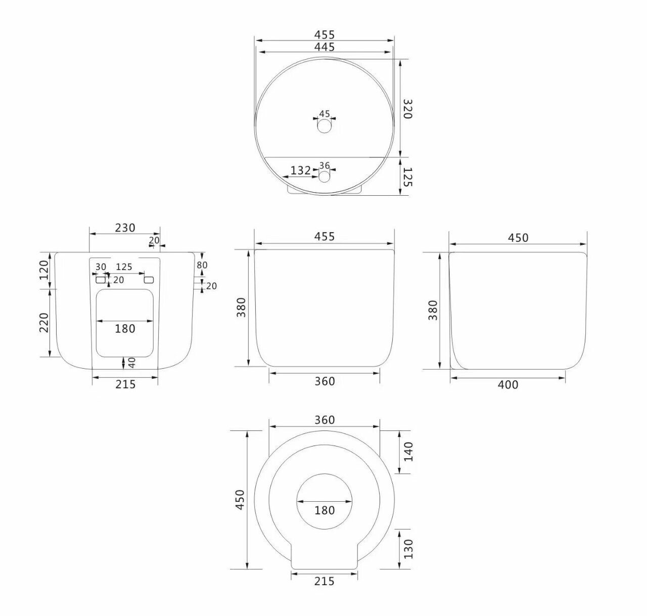 Раковина напольная с металлическими ножками BAU Omega белая - фотография № 5