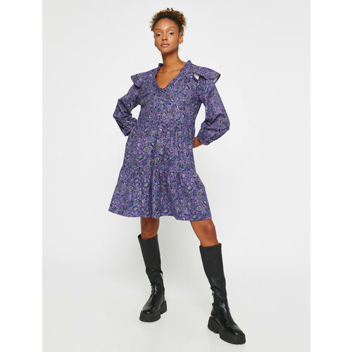 фото Платье koton, размер 44, фиолетовый