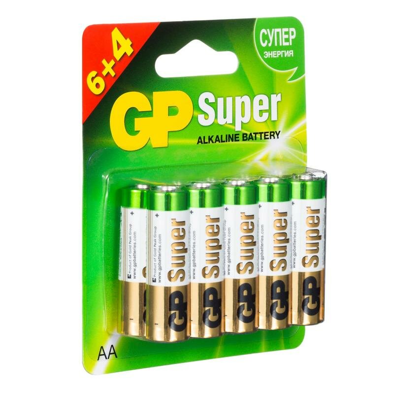 Батарейки GP Super пальчиковые AA (10 штук в упаковке) — фото 1