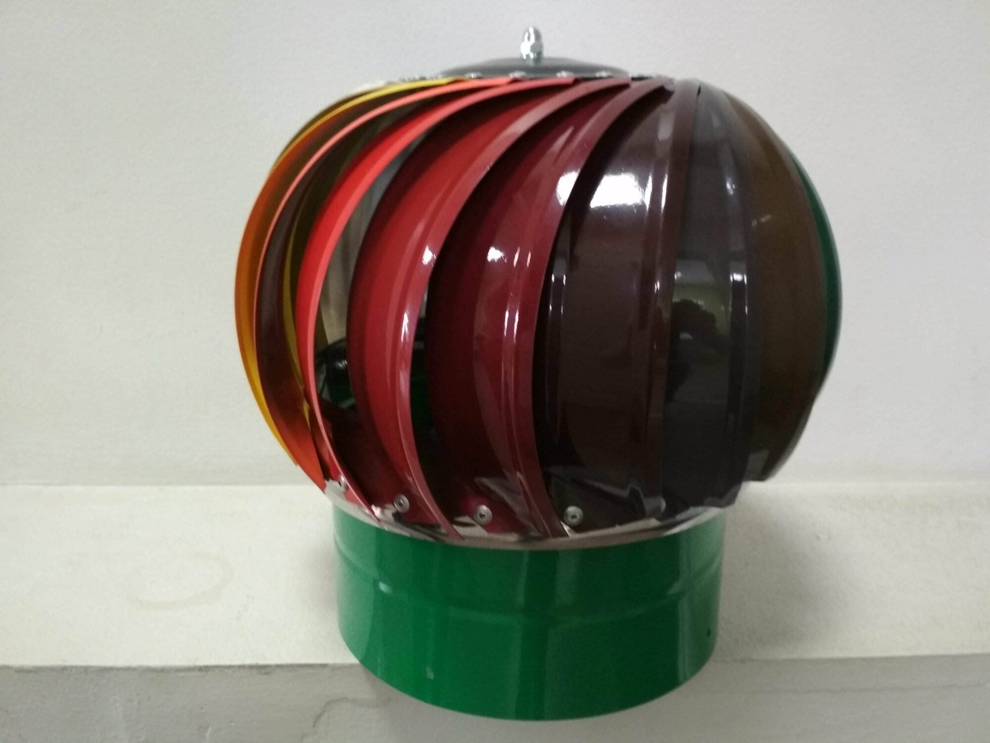 турбодефлектор 100мм окрашенный металл, коричневый (ral 8017), тд-100, era - фото №5