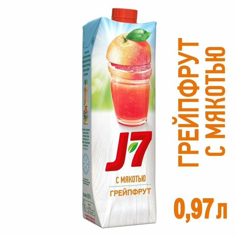 Нектар J-7 Грейпфрут с мякотью 970мл ООО "Лебедянский" - фото №19