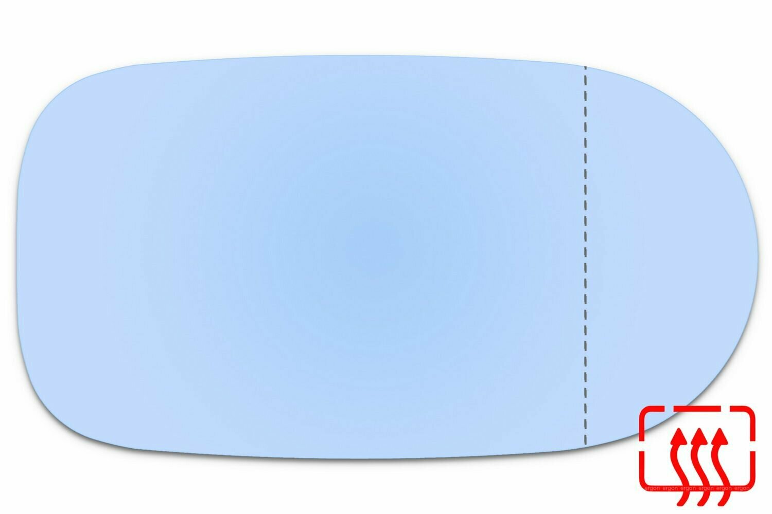 Элемент зеркала FIAT Albea c 2002 по 2012 левоправый асферический голубой c обогревом 27210638