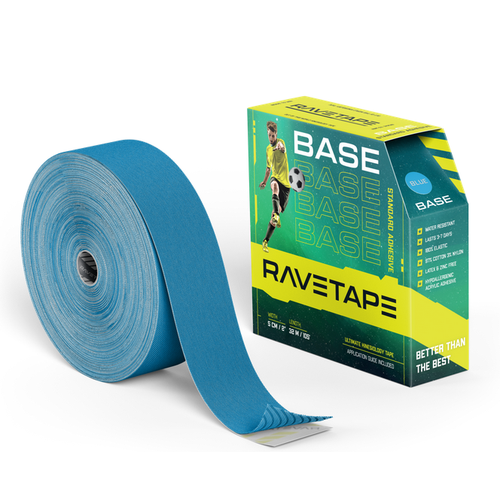 фото Кинезиотейп ravetape base 5x32 — голубой (blue)