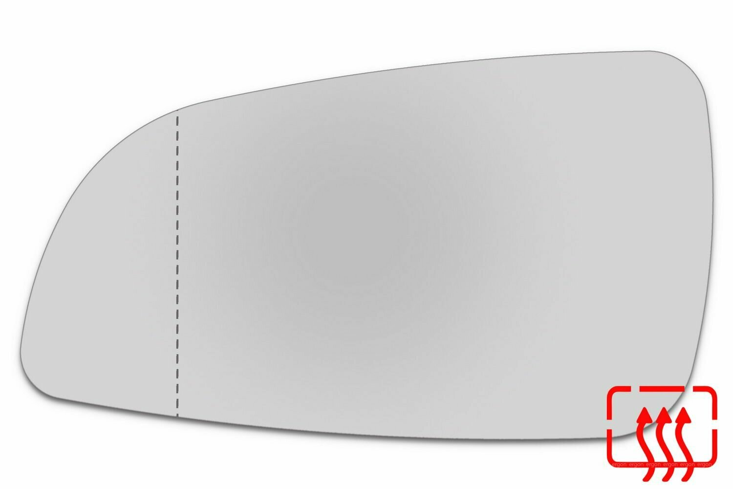 Зеркальный элемент левый OPEL Astra H (04-09) асферика нейтральный с обогревом. Размер зеркального элемента по центральной оси: высота - 96 мм, длина - 172 мм.