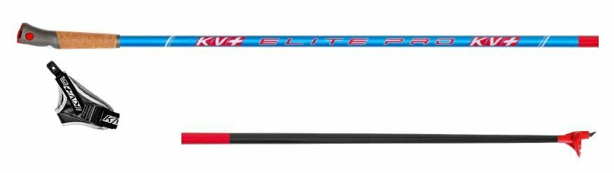 Палки KV+ ELITE PRO Clip Blue cross country pole 175 cm 22P020Q