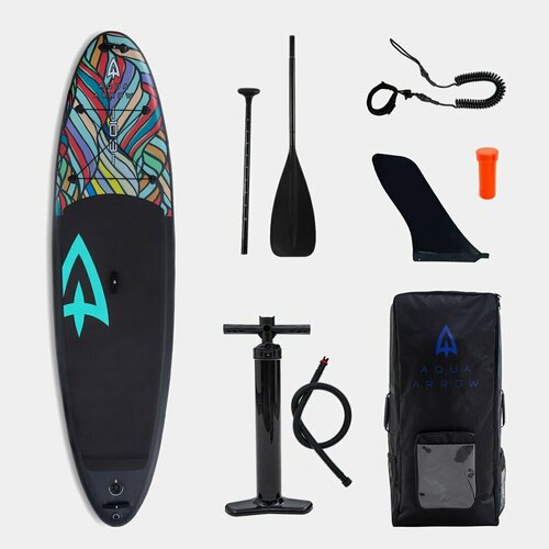 фото Sup доска надувная aqua arrow 10.8 art coral gladiator