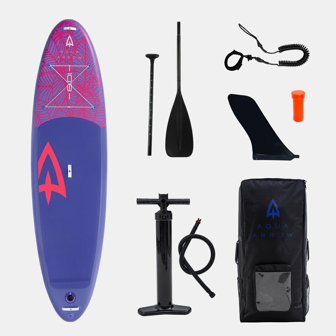 SUP доска надувная Aqua Arrow 10.8 ART Purple Leaf