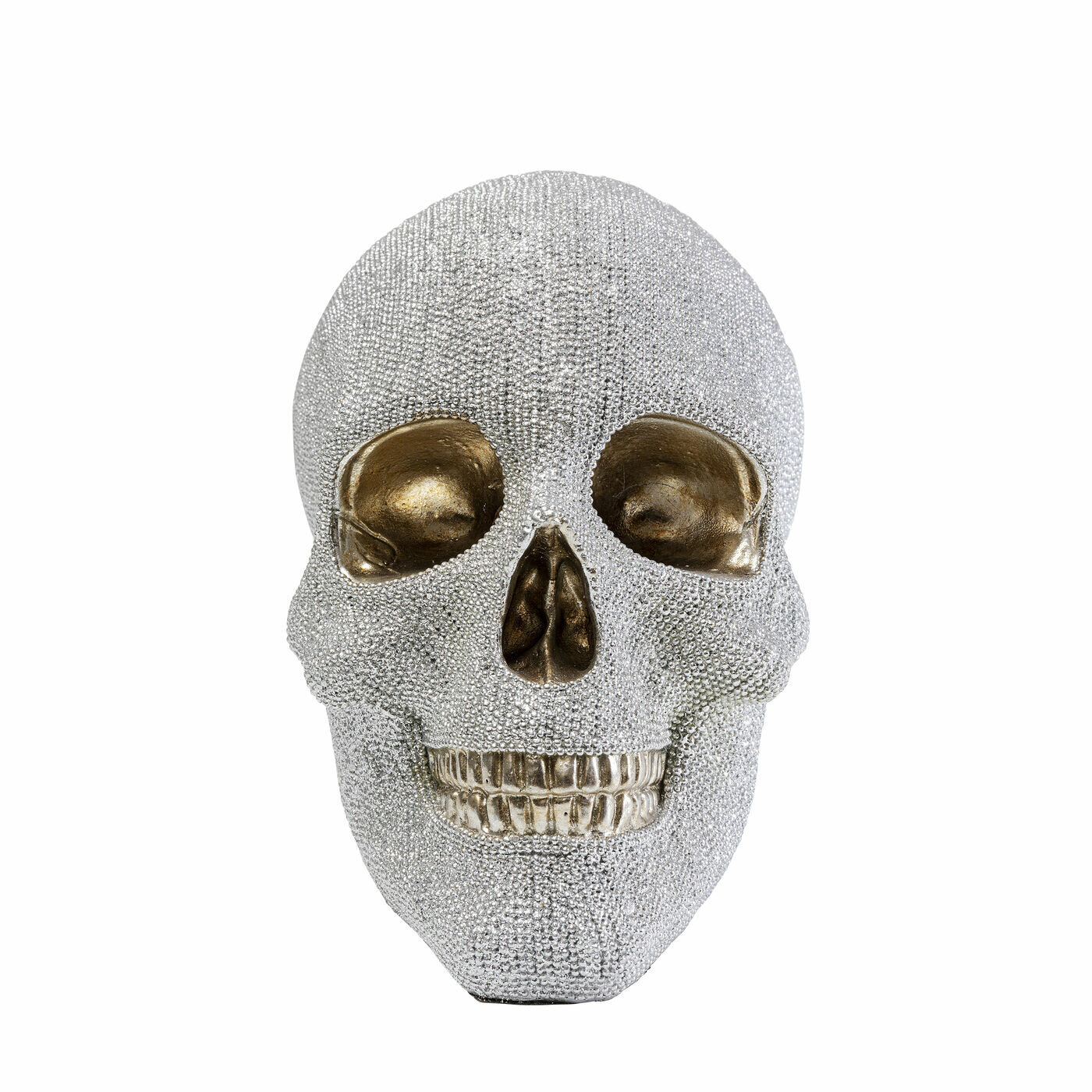 Копилка Skull Crystal, KARE Design, коллекция "Череп с кристаллами" 14*17*23, Полирезин, Серебряный