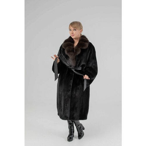 фото Шуба стиль, размер 46/52, черный