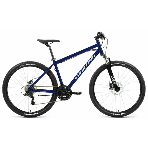 горный велосипед format 1213 27 5 2023 19 светло серый 171 184 см Горный велосипед Forward Sporting 27,5 3.2 HD (2023) 19 Сине-серебристый (171-184 см)
