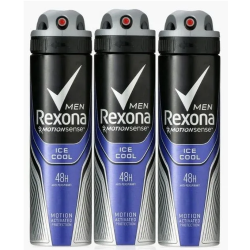 rexona део спрей мужской invisible ice 200 мл 3 штуки Антиперспирант-дезодорант спрей Rexona Men ICE COOL , 3 х 200 мл