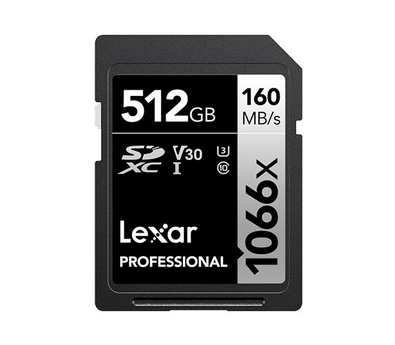 Карта памяти Lexar SDXC 512GB Professional 1066x UHS-I U3 V30