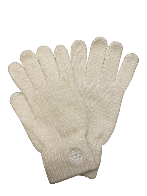 Перчатки Снежинка, размер OneSize, белый
