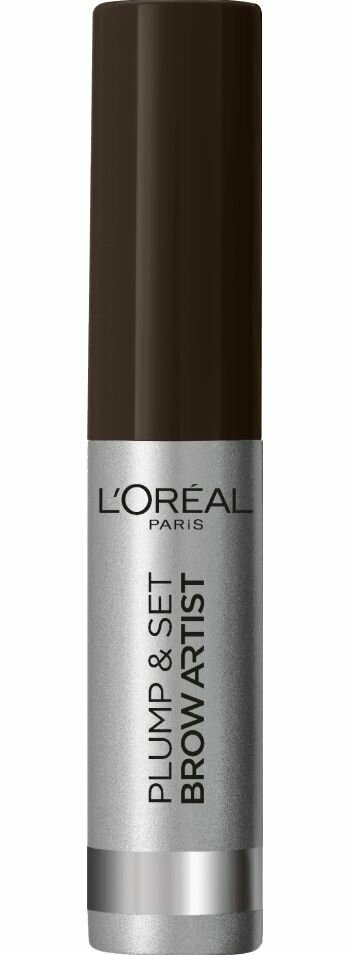 LOREAL PARIS plump & set brow artist оттенок 108 dark brunette, коричневый