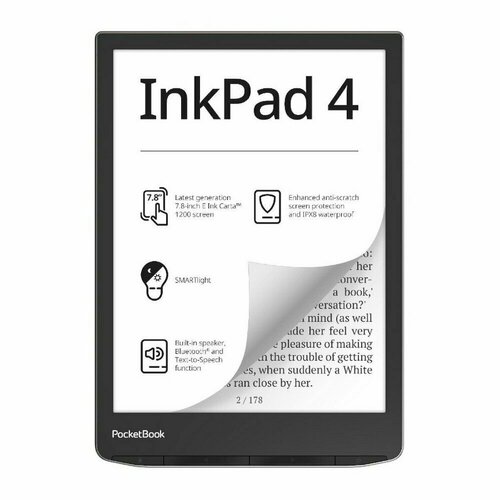 Электронная книга PocketBook PB743G-U-WW, 743G Ink Pad 4 32Gb Stardust Silver