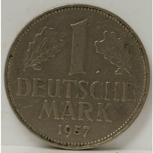 Медно-никелевая монета 1 марка 1957 года клуб нумизмат монета 50 сантим новой каледонии 1948 года медно никель проба