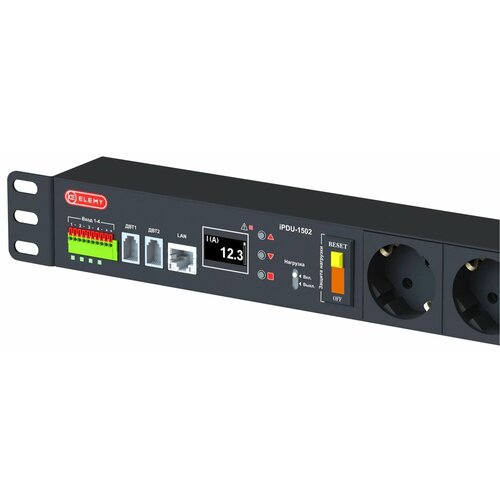 Блок распределения питания Elemy IPDU-1502 гор. размещ. 6xSchuko с мониторингом 15A Schuko 2.4м