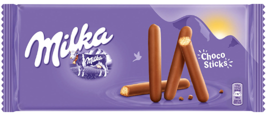 Печенье Milka Lila Stix с молочным шоколадом 112 г - фотография № 1