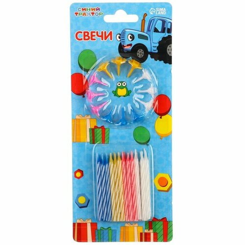 Набор свечей для торта Синий трактор 296₽