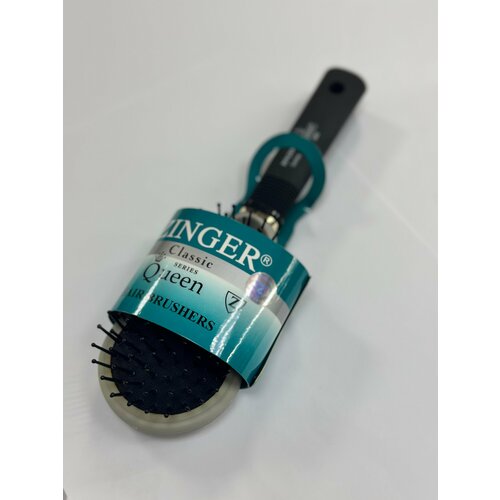 Расческа для волос массажная Zinger с пластиковыми зубьями Series Queen zinger wh5 расческа массажная с пластиковыми зубьями