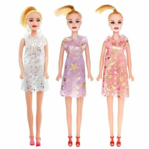 Кукла-модель, Тина, в ярком платье, с высоким хвостом, пластиковая, 28 см, 1 шт.