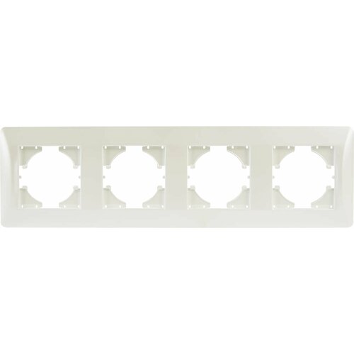 Рамка для розеток и выключателей Gusi Electric Ugra С1140-028 4 поста цвет жемчуг