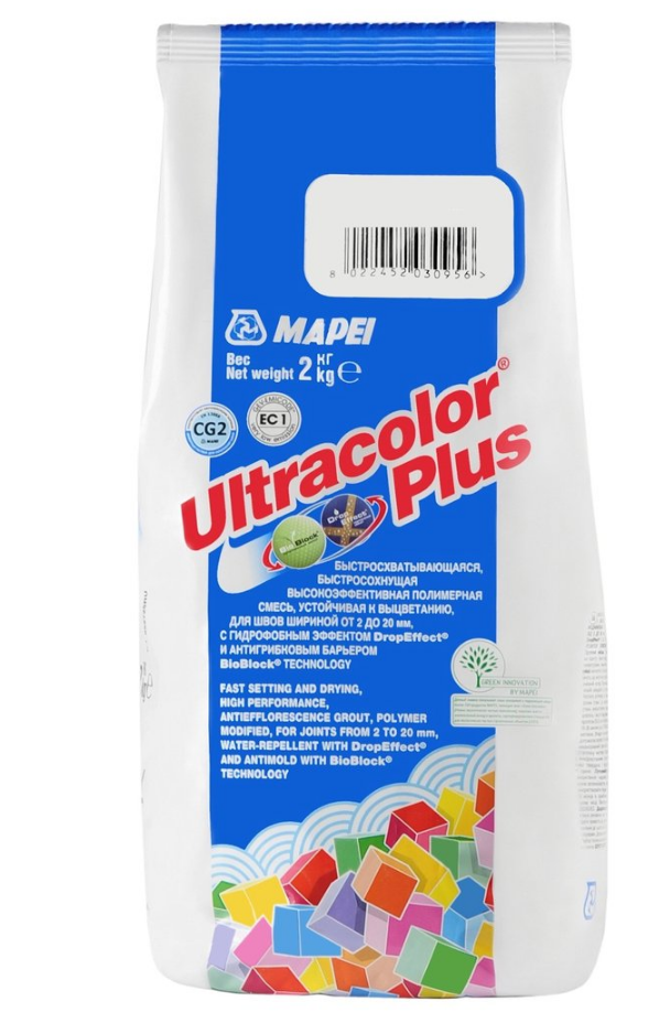 Затирка Mapei Ultracolor Plus, 2 кг, 130 Жасмин