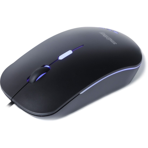 Мышь проводная беззвучная с подсветкой Smartbuy 288-K черная SBM-288-K 557₽