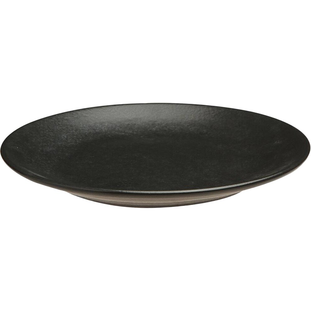 Тарелка 18 см безбортовая фарфор цвет черный Seasons