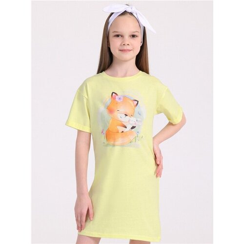Платье Апрель, размер 60-116, серый, оранжевый футболка апрель размер 60 116 белый оранжевый