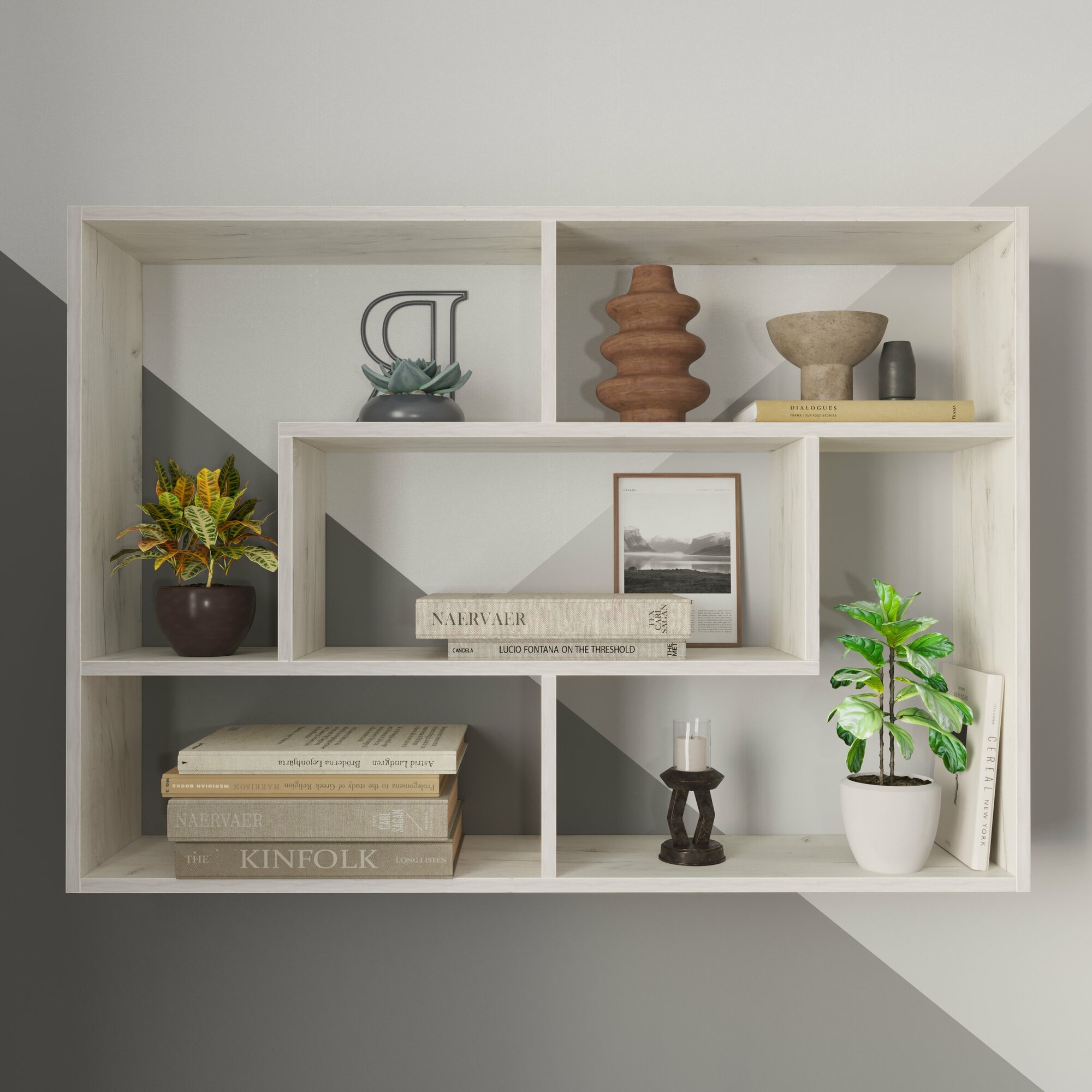 фото Полка настенная прямая ЛДСП Белый