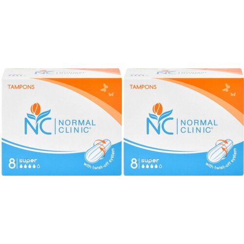 NORMALcliniс тампоны гигиенические normal - 4 капли 8шт.2 уп