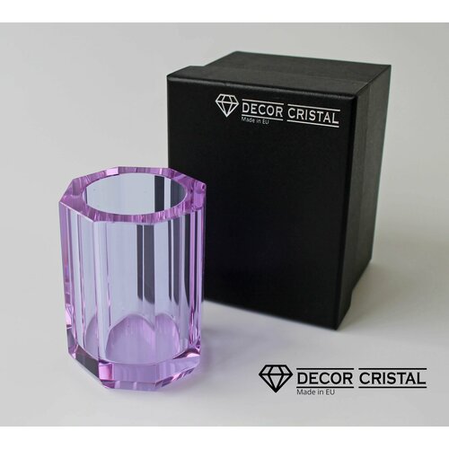 Cтакан для зубных щеток В ванной комнате DECOR CRISTAL цвет: фиолетовый/хрусталь