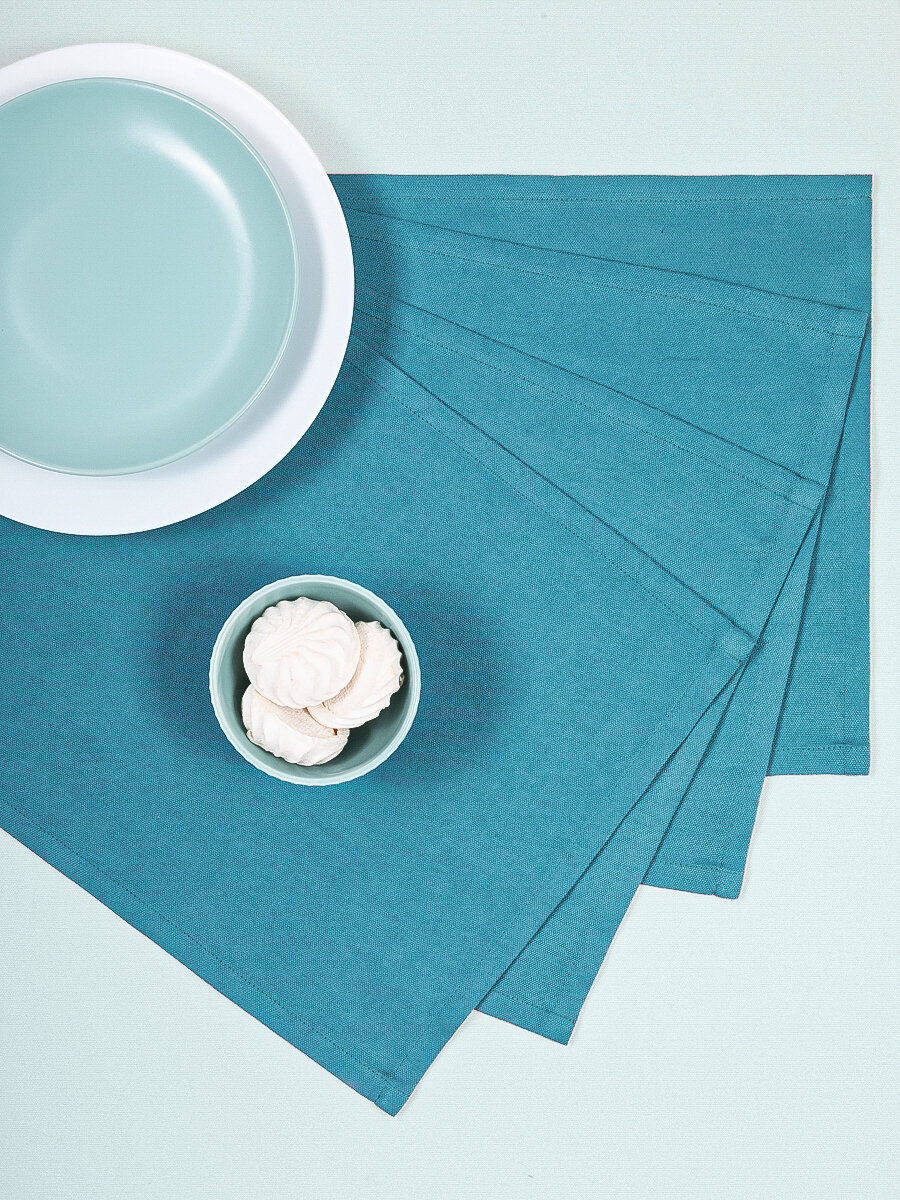 фото Салфетка тканевая декоративная сервировочная для стола / комплект - 4 шт /ткань велюр/ Altali