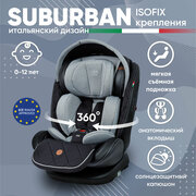 Автокресло поворотное группа 0123 (0-36) Sweet Baby Suburban 360 Isofix Gray