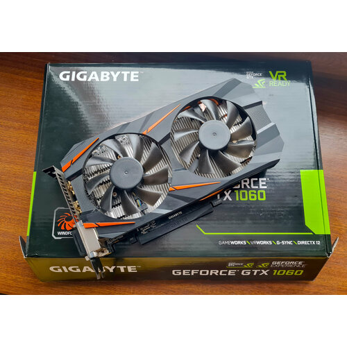 Видеокарта Gigabyte GTX 1060 3gb WindForce OC GV-N1060WF2OC-3GD 1159000₽