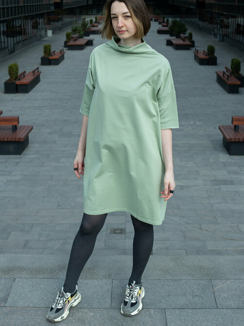 Платье konwa, размер Over Size, зеленый