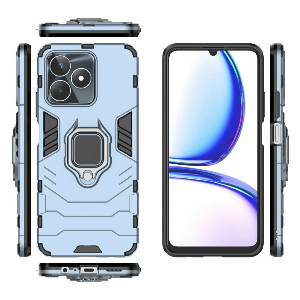 Чехол противоударный для Realme C51 и Realme C53 и Realme Note 50 / Реалми С51 и Реалми С53 и Реалми Нот 50 (Светло-синий) — фото 1
