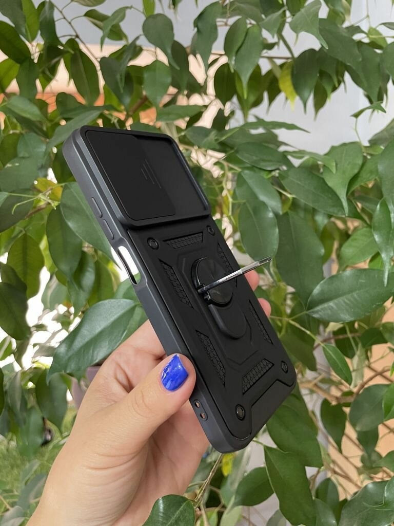 Чехол противоударный для Xiaomi Redmi Note 12S / Редми Нот 12S с защитой камеры armors (Черный) — фото 1