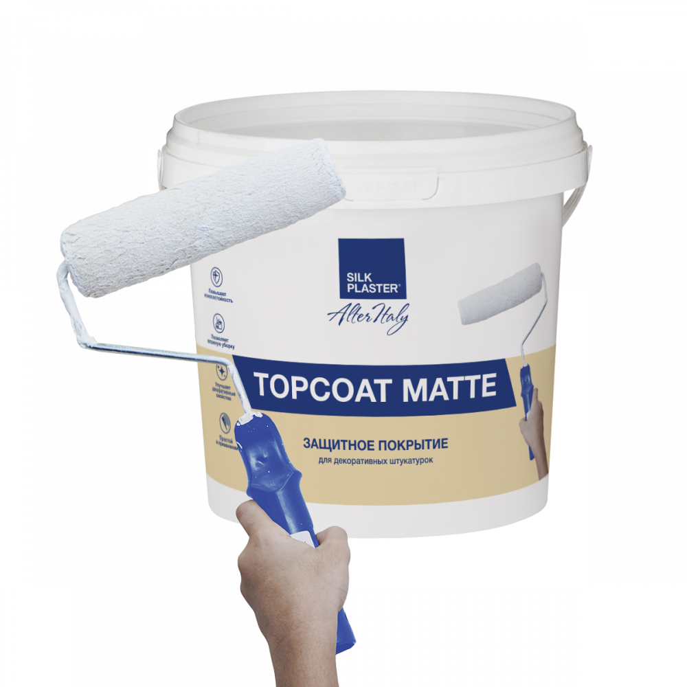 Защитное Покрытие Silk Plaster Alteritali Topcoat Matte 1кг 03-100 для Декоративных Штукатурок / Силк Пластер.