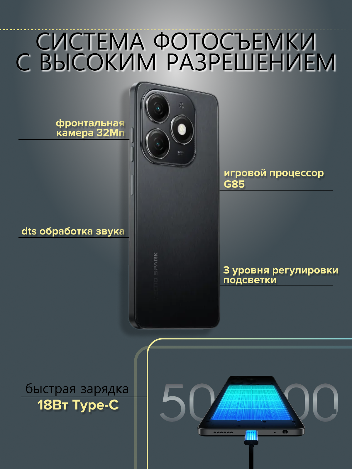 Смартфон TECNO Spark 20 — фото 4