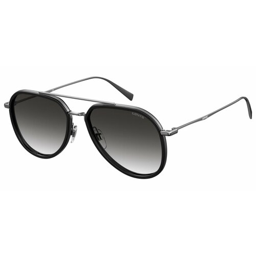 Солнцезащитные очки Levi's, черный, серебряный