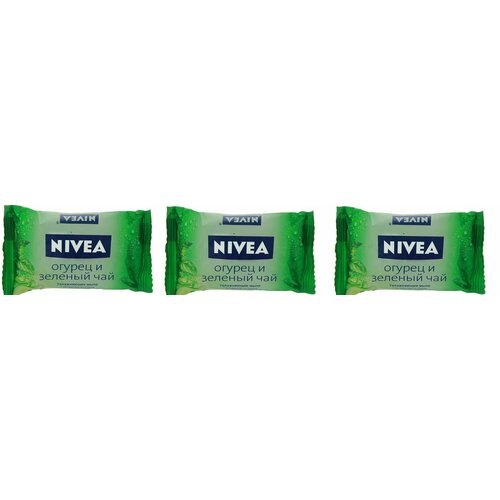 Nivea Мыло-уход Огурец-Зеленый Чай, 90 г, 3 шт