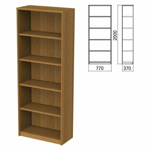 Шкаф стеллаж Арго 770х370х2000 мм 4 полки орех 641611 18054₽