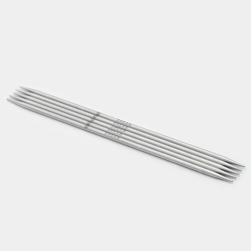 45126 knit pro спицы чулочные basix aluminum 6мм 20см алюминий серебристый 5 шт 36032 Knit Pro Спицы чулочные для вязания Mindful 6мм/20см, нержавеющая сталь, серебристый, 5шт